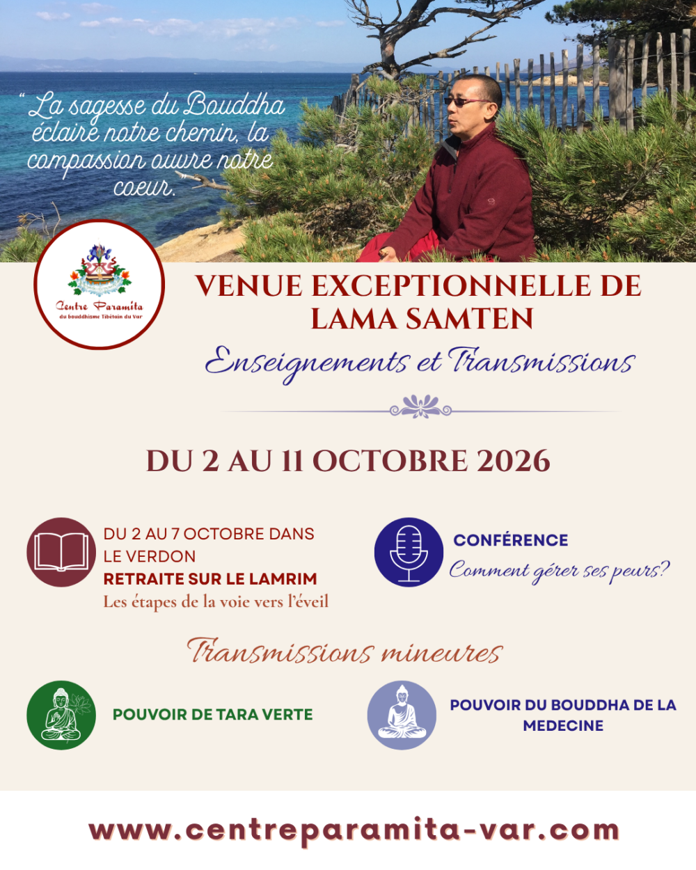 Venue de Lama Samten dans le VAR